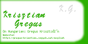 krisztian gregus business card